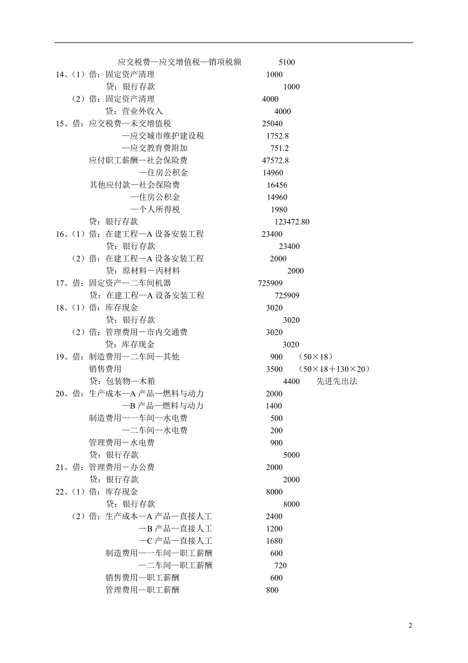 电大会计综合模拟实训答案_第2页