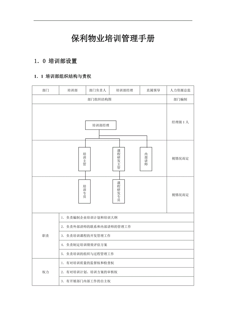 保利物业培训管理手册_第1页