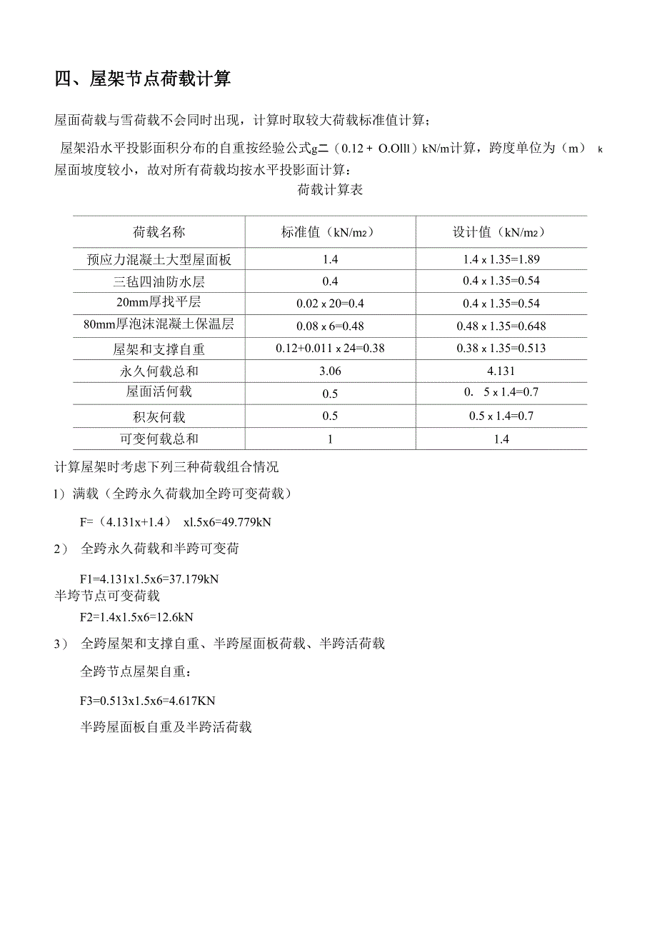 土木工程课程设计24m梯形钢屋架设计_第4页