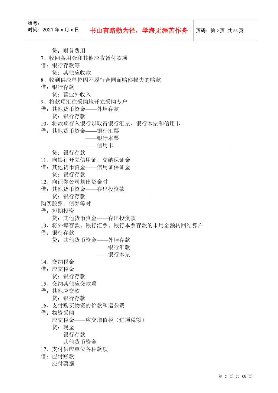 企业财务会计及管理知识分析记录大全_第2页