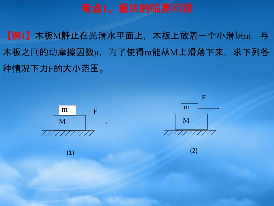 高考物理专题讲座：板块问题_第2页