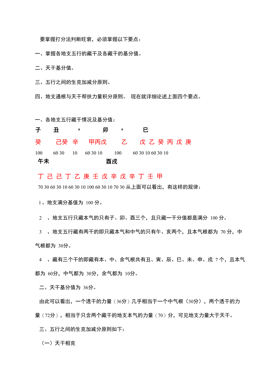 曲炜面授打分法断旺衰资料讲解_第2页