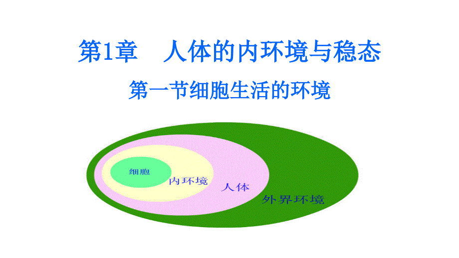 人教版必修三第1章第1节细胞生活的环境共28张PPT_第1页