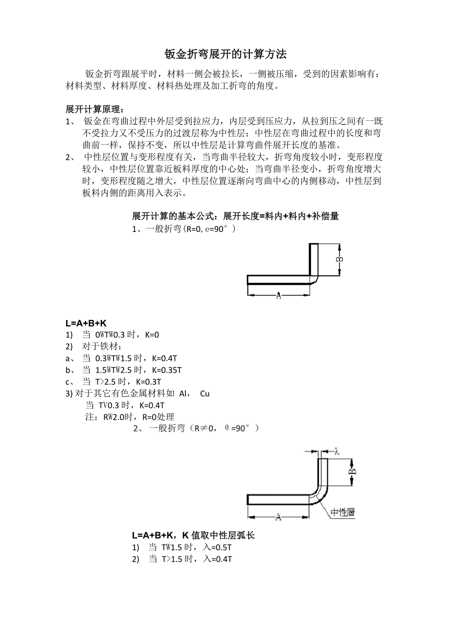 钣金折弯展开的计算方法_第1页