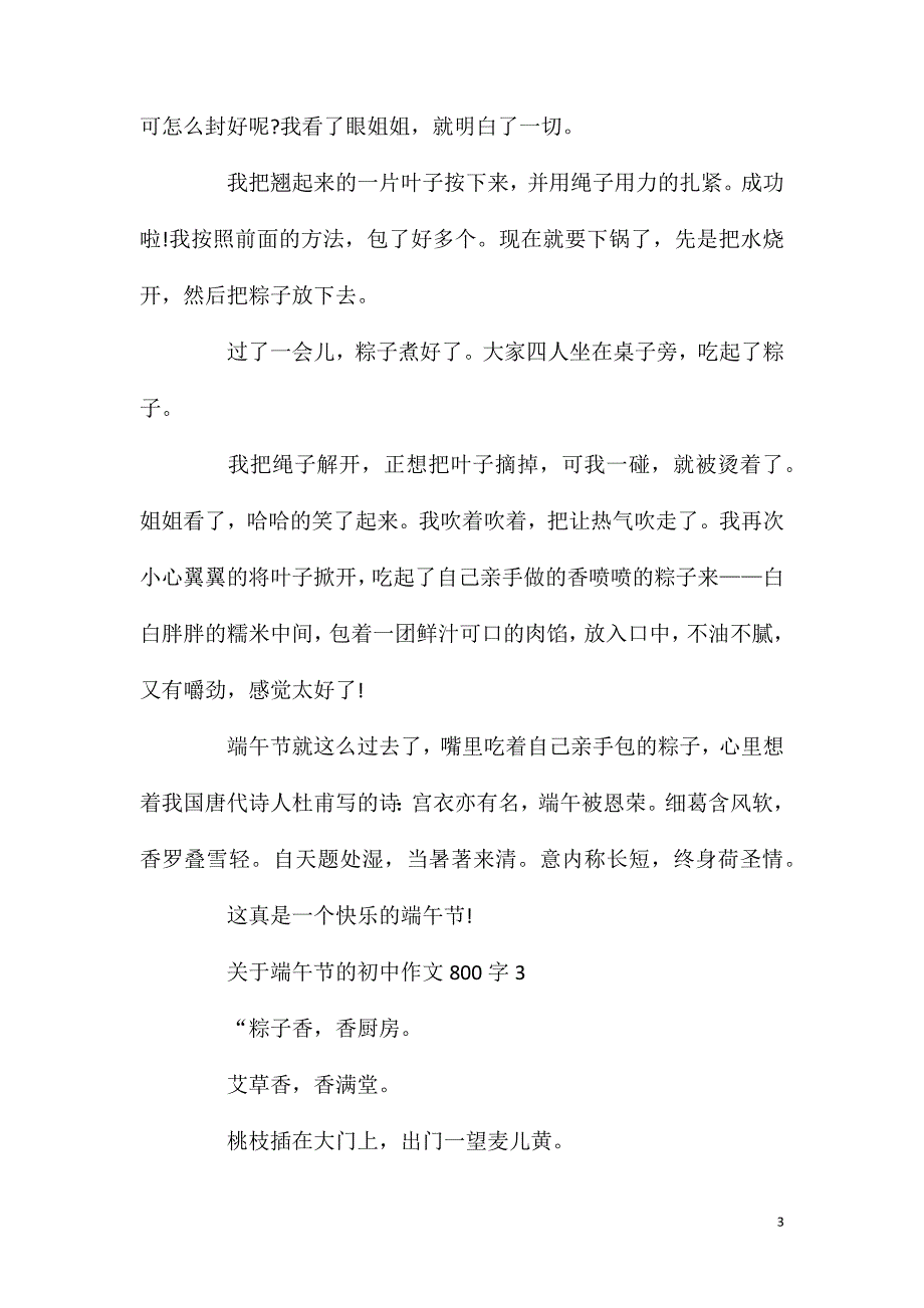 关于端午节的初中作文800字.doc_第3页