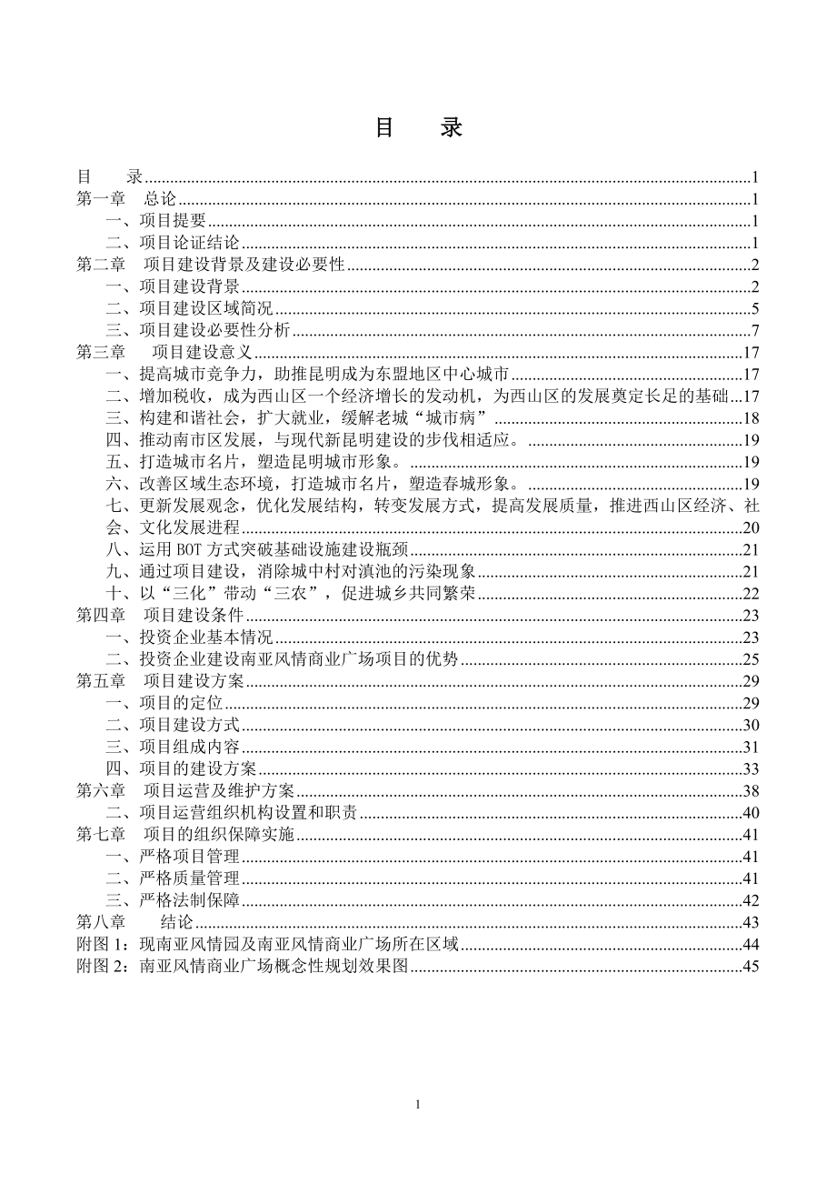 云南昆明南亚风情商业广场可行性研究-48页-2008年.doc_第2页