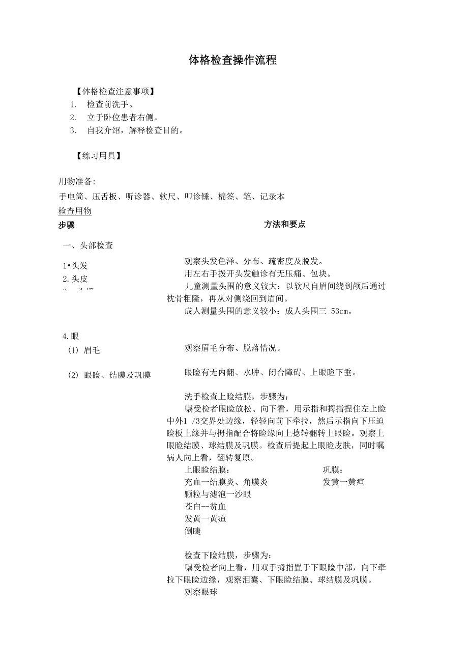 头颈胸检查操作流程_第1页