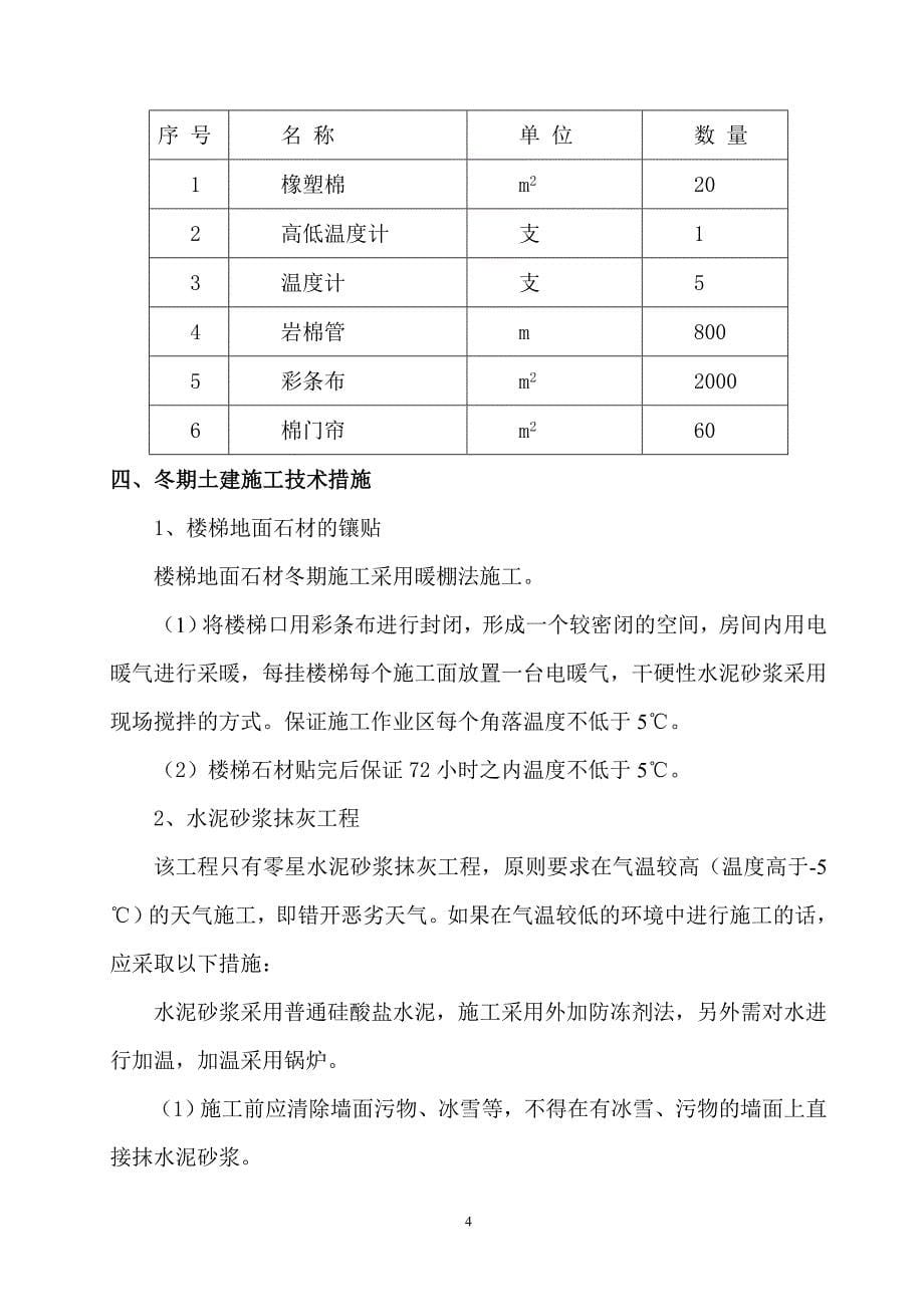 图书馆工程冬期施工方案_第5页