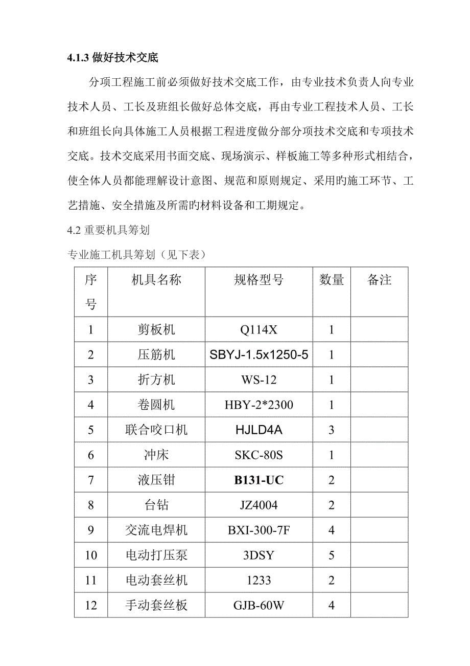 通风与空调综合施工组织设计_第5页