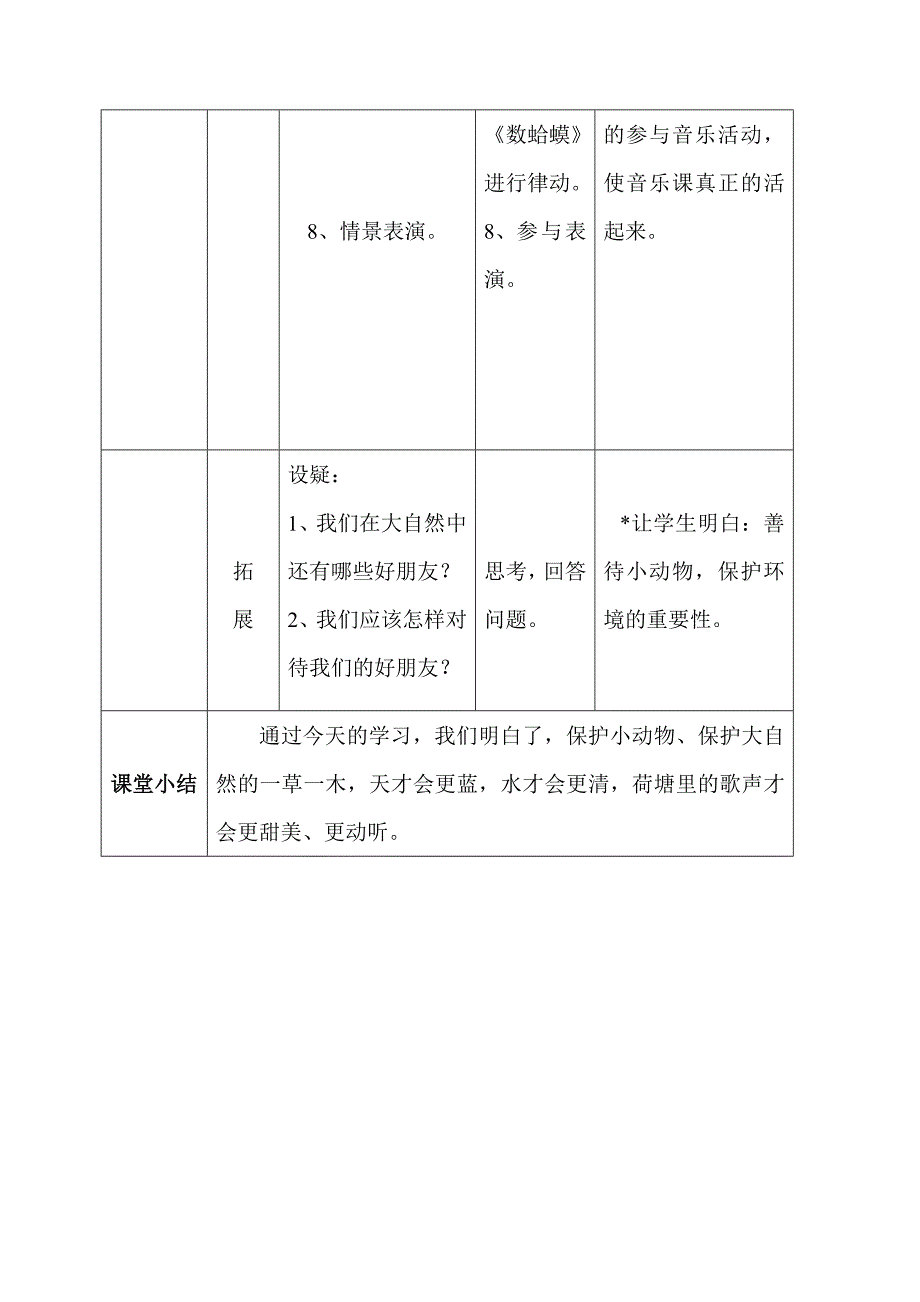 《数蛤蟆》教学设计表格式教案_第3页