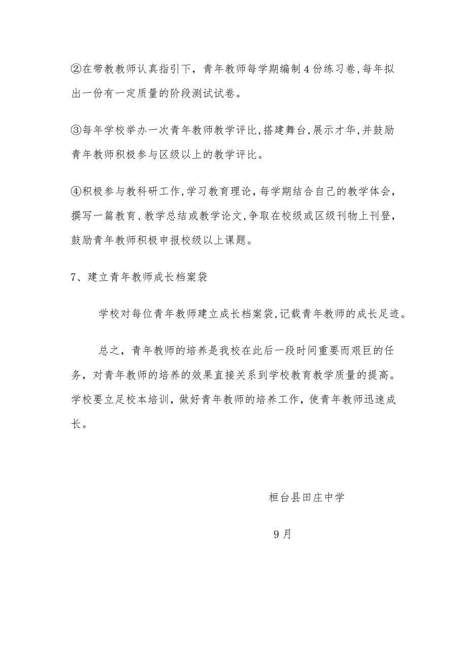 学校青年教师培养计划_第5页