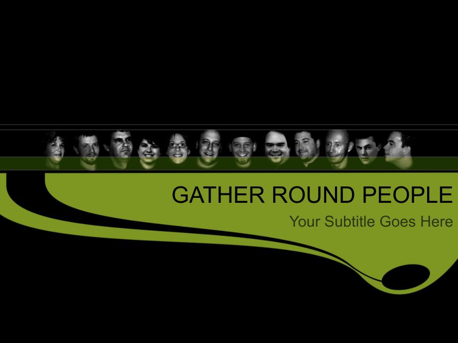 精品ppt模板PPT素材gatherroundpeople025_第1页