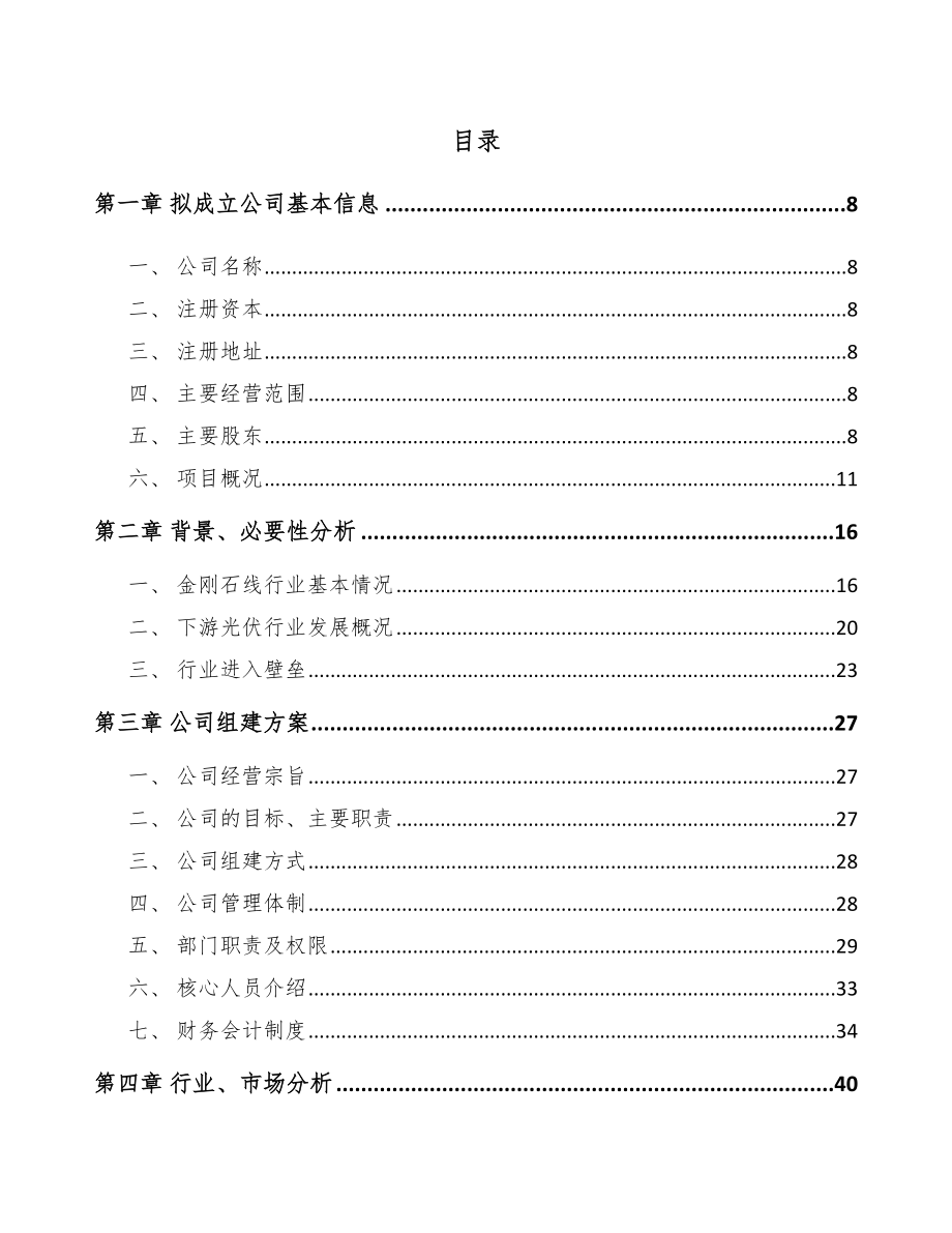 东莞关于成立金刚石线公司可行性报告_第2页