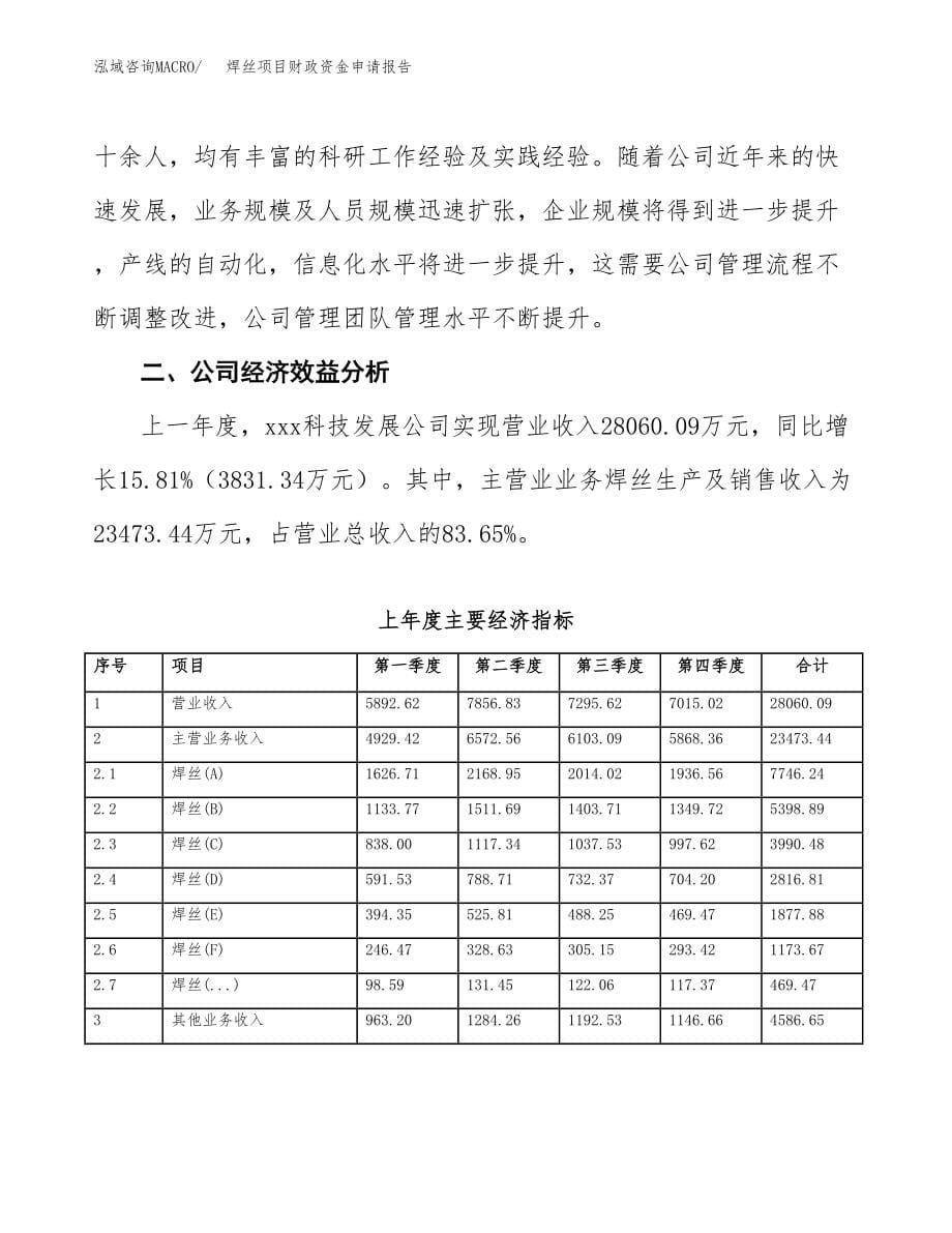 焊丝项目财政资金申请报告.docx_第5页