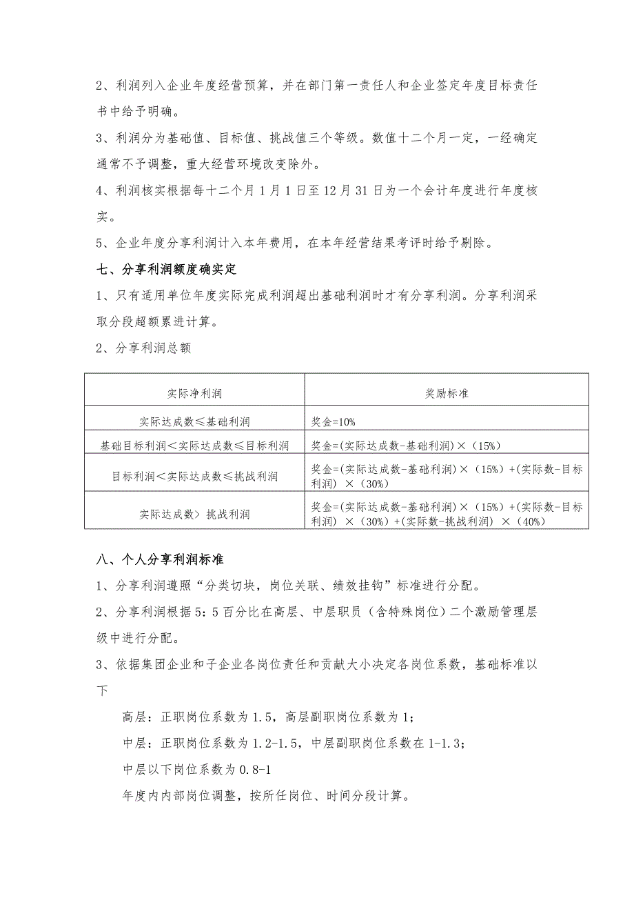 员工利润分享与事业合伙人专题计划专项方案.doc_第2页