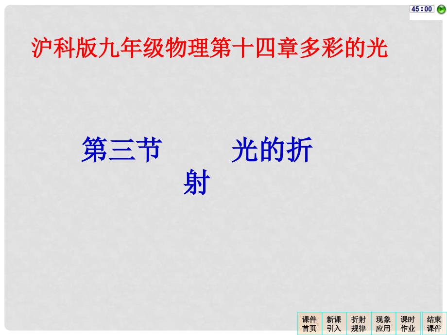 九年级物理全册 第十四章 第三节 光的折射课件 沪科版_第1页