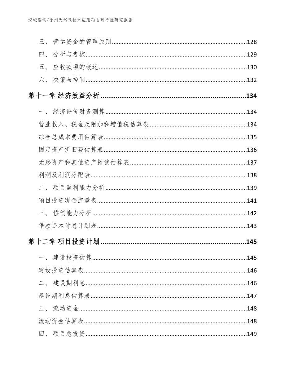 徐州天然气技术应用项目可行性研究报告_范文模板_第5页