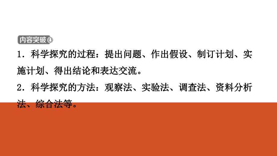 2019年安徽省中考生物专题复习课件：专题二　科学探究与生物体的结构层次_第4页