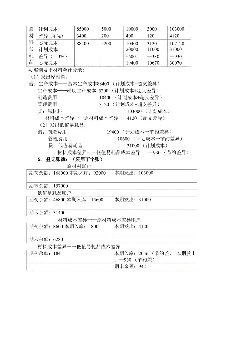 计划成本法例题91837_第2页