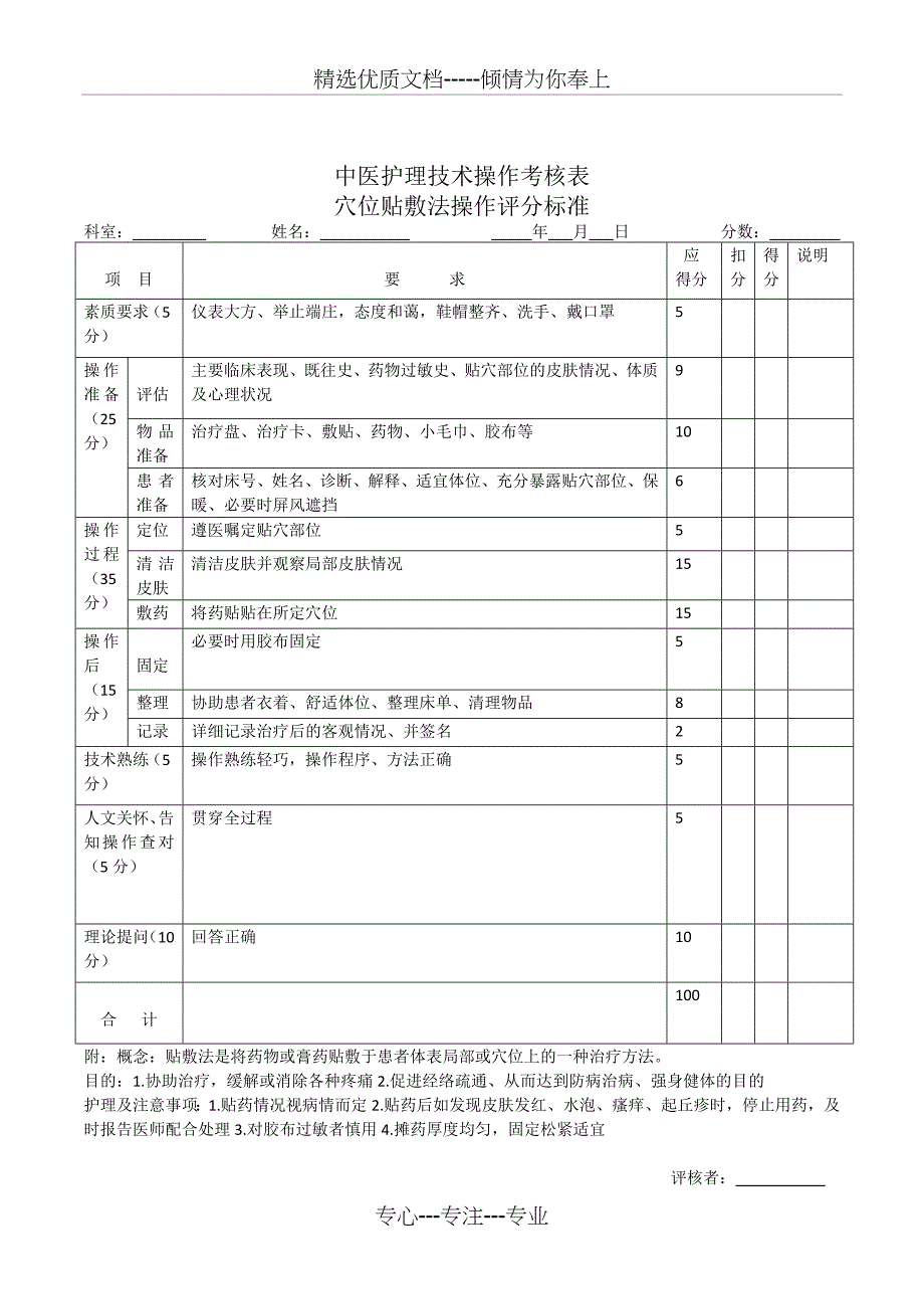 穴位贴敷操作评分标准_第1页