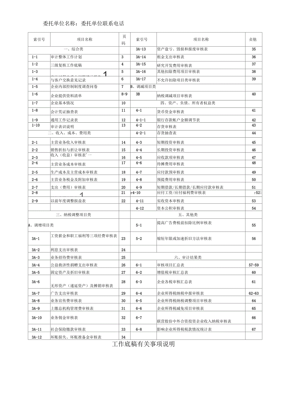 代理企业所得税汇算清缴及审核事项工作底稿_第2页