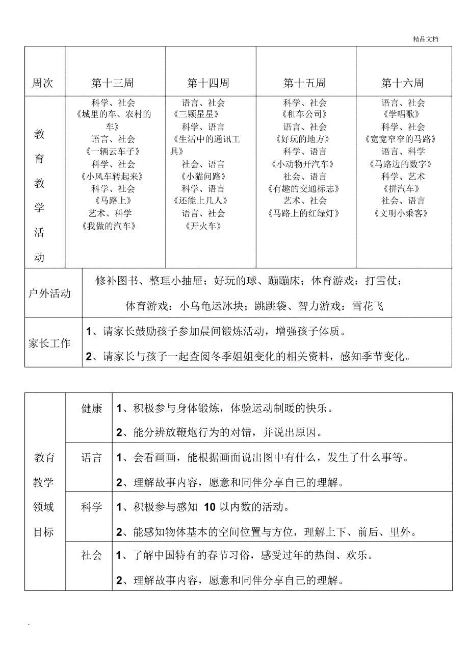 幼儿园教育教学中班月计划_第5页