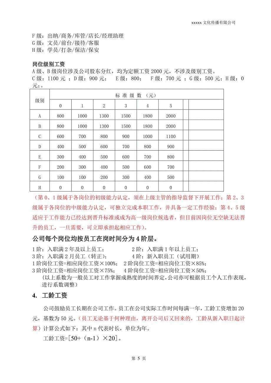 1324999516广告文化公司薪资结构表_第5页