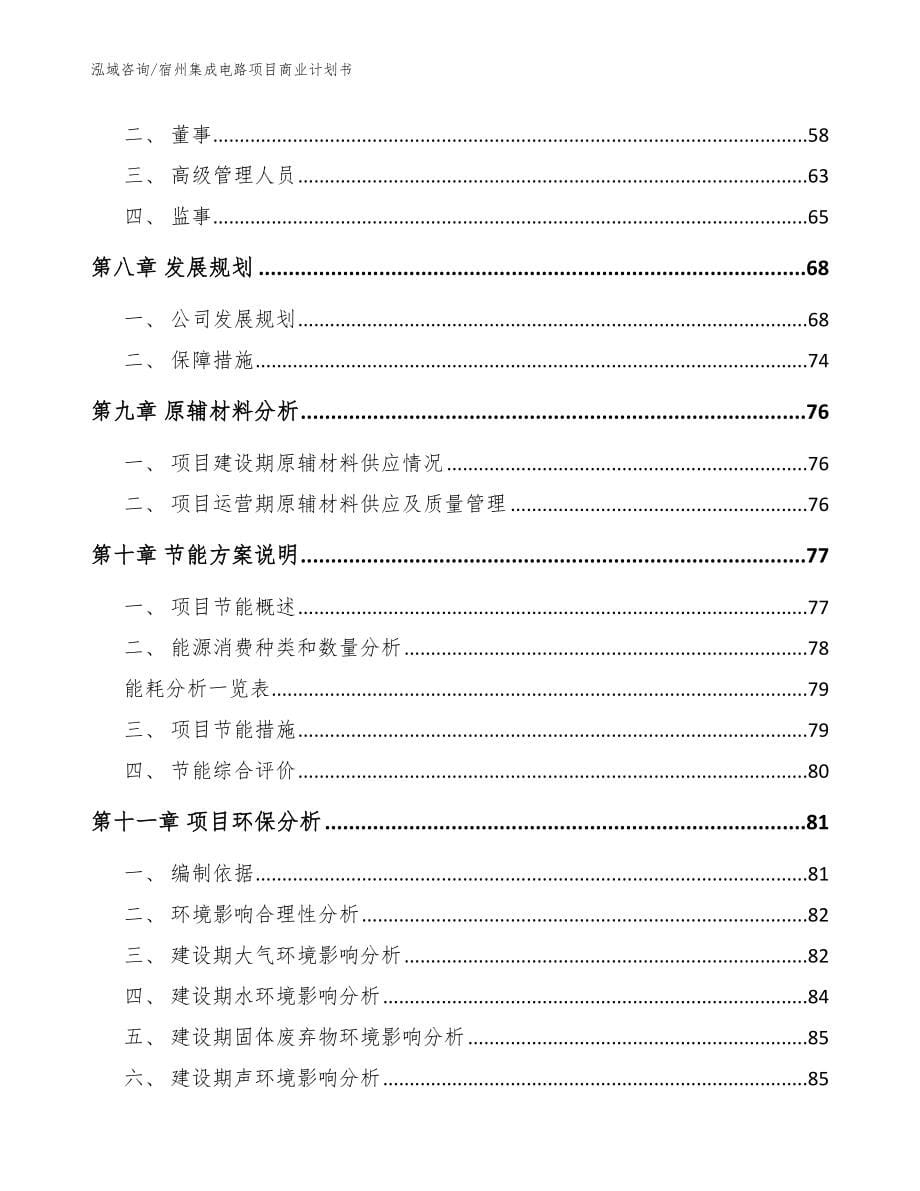 宿州集成电路项目商业计划书_第5页