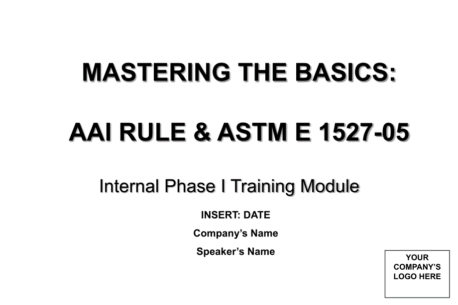 aai rule &amp; astm e 152705environmental data resources_第1页