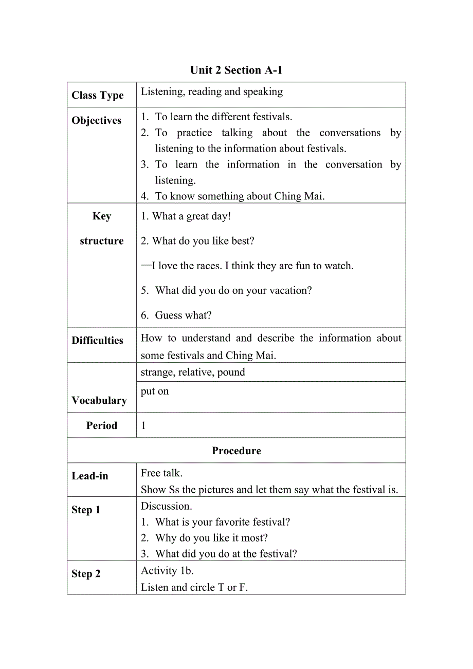 【2015年人教新目标】九年级英语unit2sectionA-1教案设计_第1页