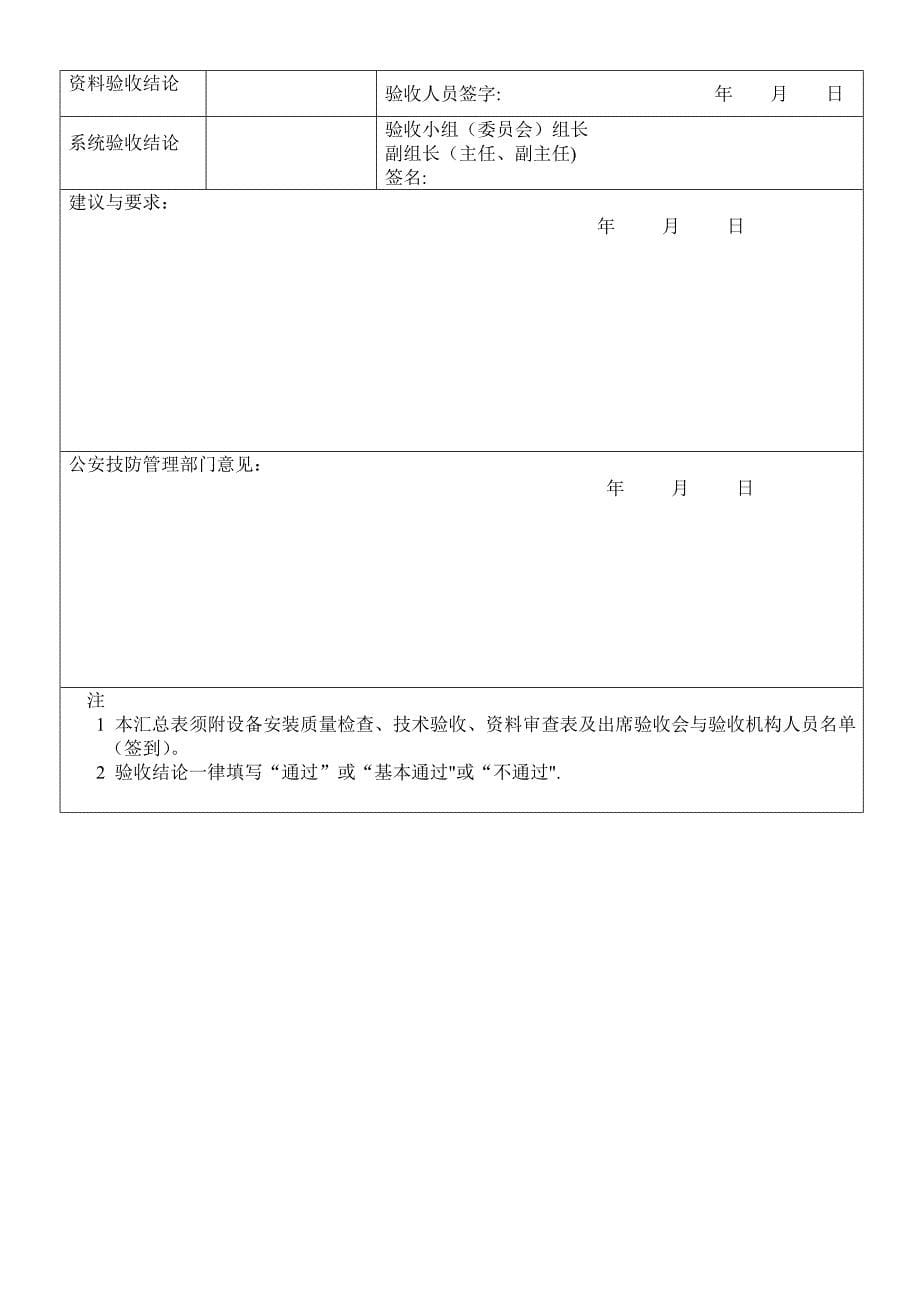 广东省安全技术防范系统验收表(新版)_第5页