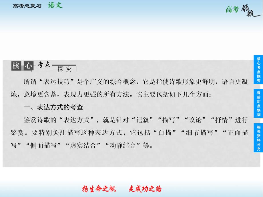 山东省高考语文总复习 323 鉴赏诗歌的表达技巧课件_第3页