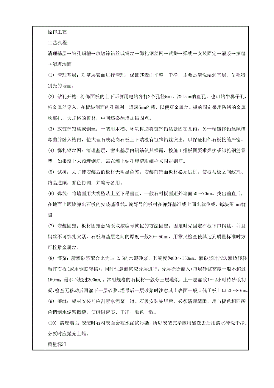 石材湿贴技术交底_第2页