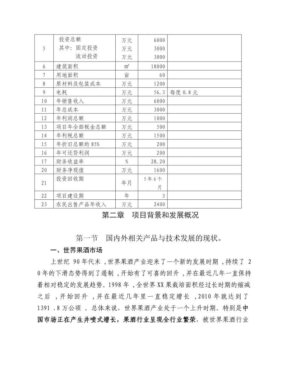 XX果酒生产项目预可行性报告_第4页