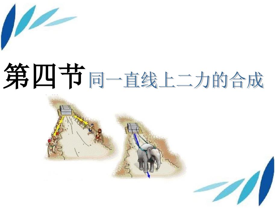 八年级物理下册7.4同一直线上二力的合成课件新版北师大版课件_第1页