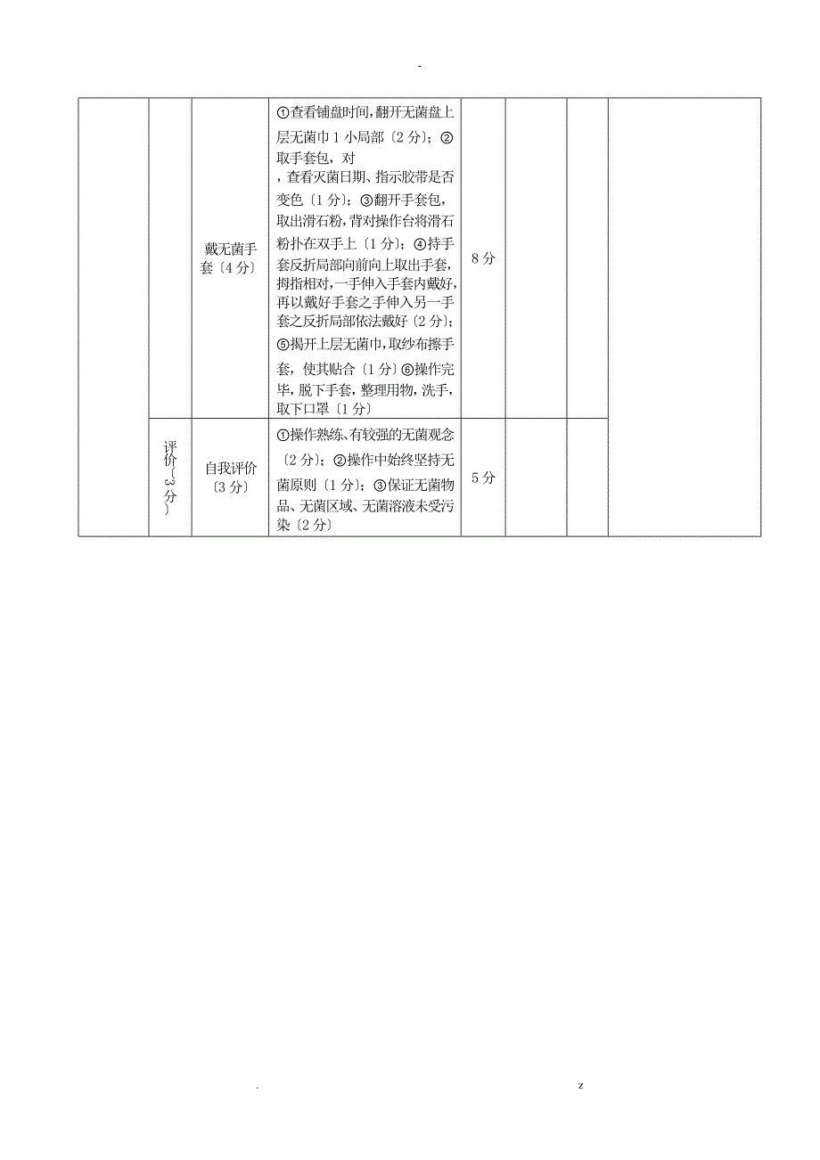 无菌技术模拟现场操作程序及考核评分标准_第4页