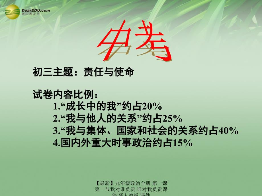 最新九年级政治全册第一课第一节我对谁负责谁对我负责课件新人教版课件_第1页