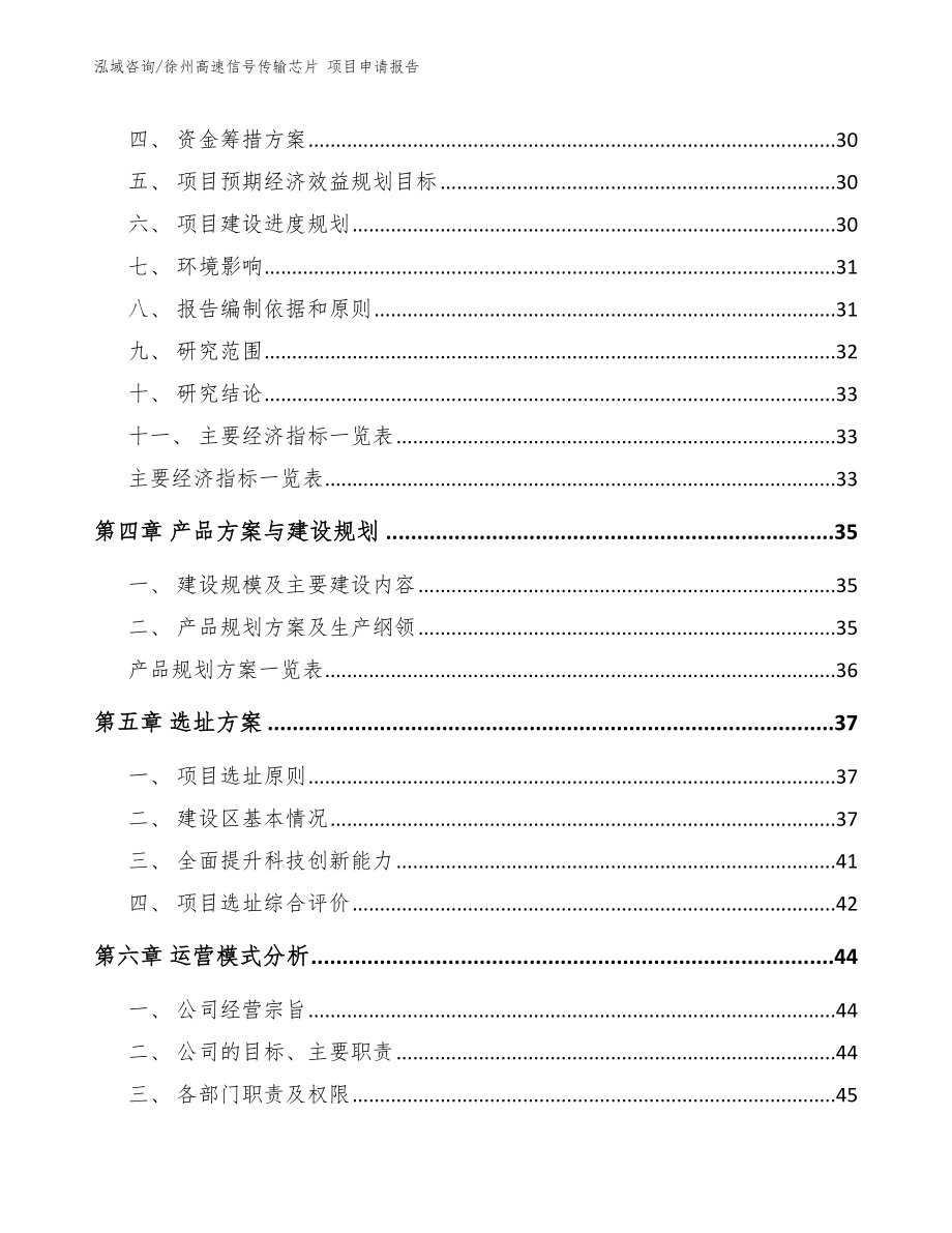 徐州高速信号传输芯片 项目申请报告（范文）_第4页