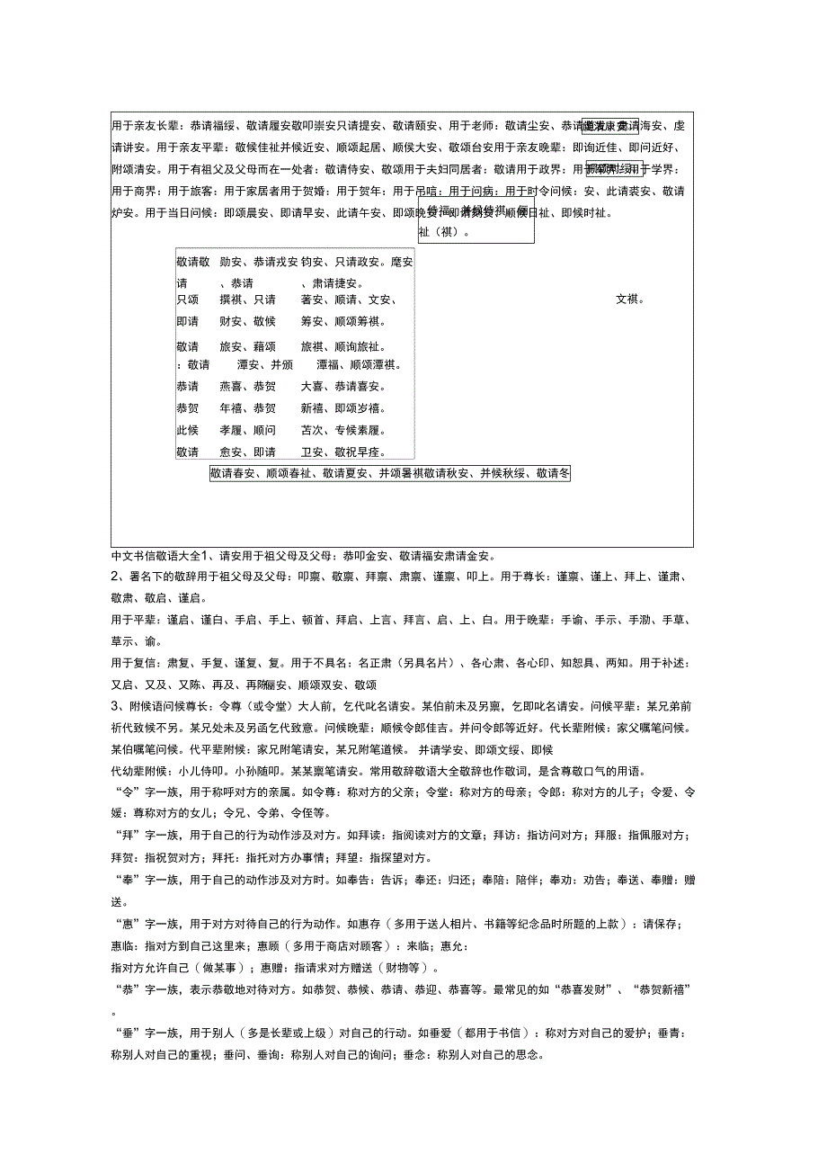 中文敬语敬辞_第1页