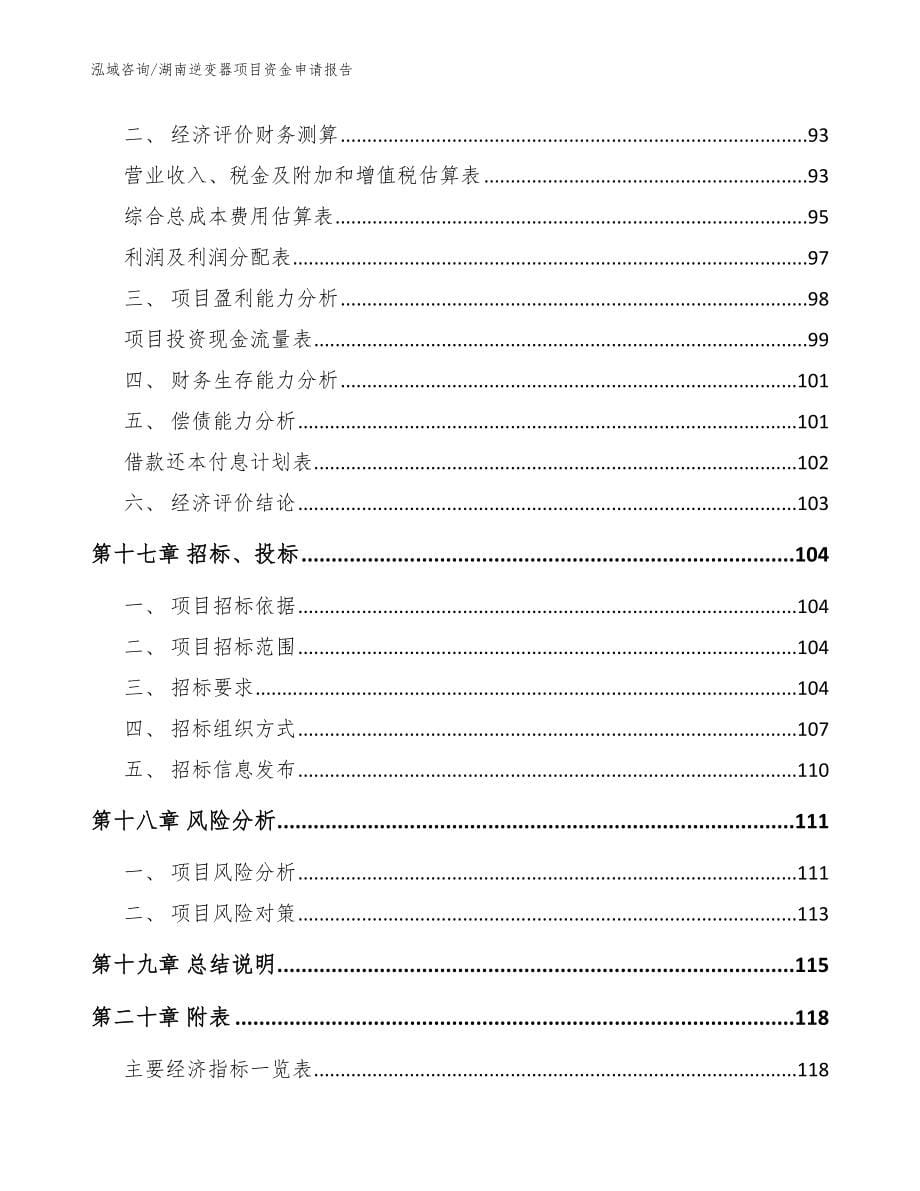 湖南逆变器项目资金申请报告范文参考_第5页