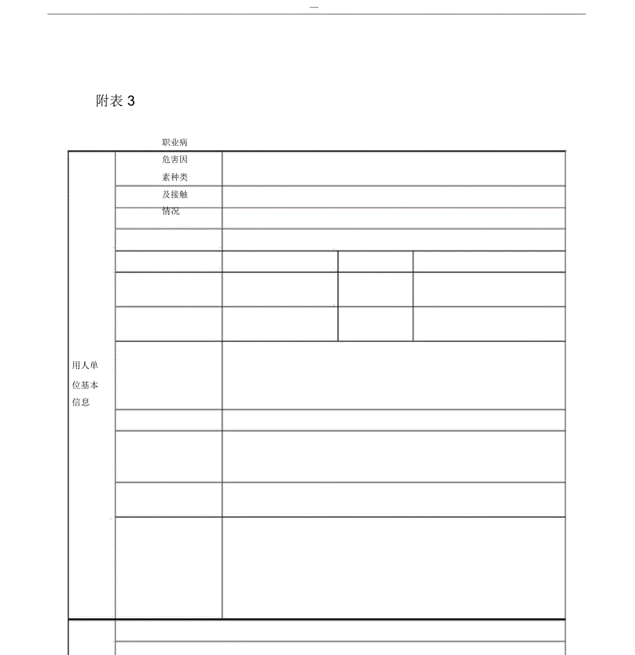 附表3：工作场所职业病危害因素监测项目调查表_第1页