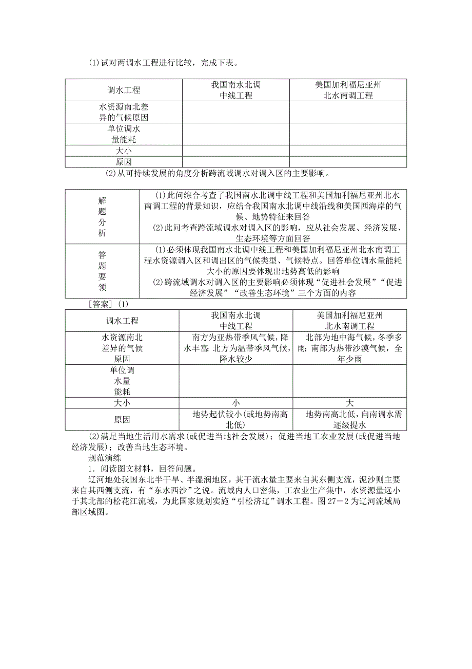 精编名校专递：高考地理特色专题讲练27资源跨区域调配的影响含答案_第2页