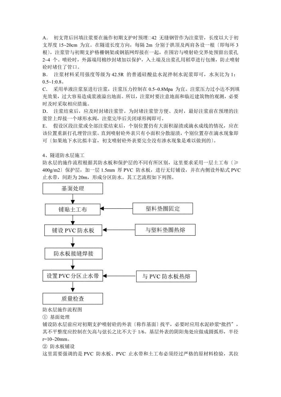 xx人行隧道防水工程施工工法_第5页
