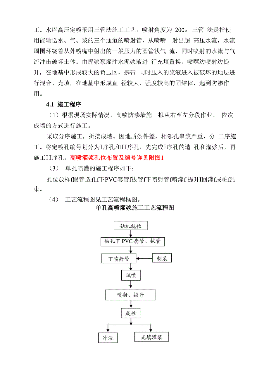 塔什秋水库除险加固高压定喷灌浆施工技术措施_第3页