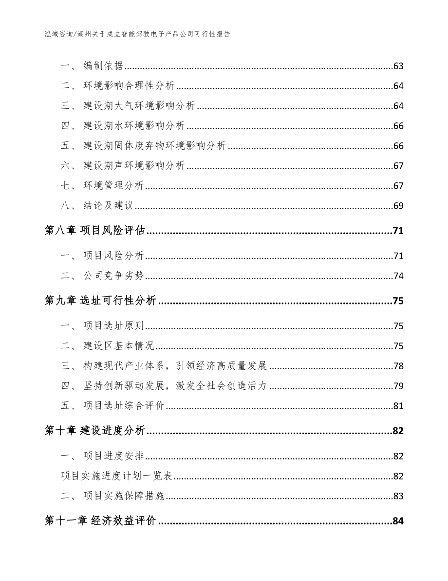 潮州关于成立智能驾驶电子产品公司可行性报告模板范文_第5页