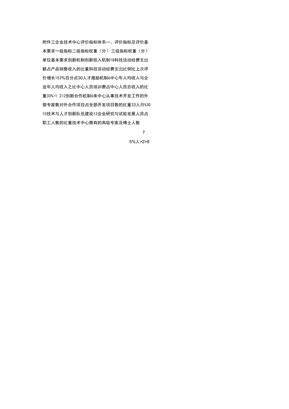 国家认定企业技术中心评价指标体系_第1页