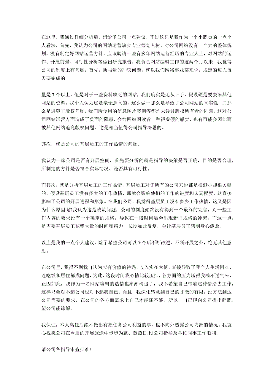 网站运营人员的辞职报告范文_第3页