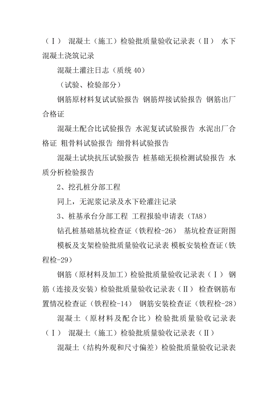 2023年内业资料填写要求及清单目录_第4页