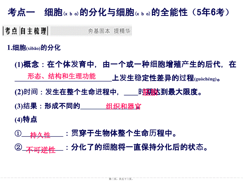 2022年医学专题—一轮复习细胞的分化、衰老、凋亡和癌变_第2页