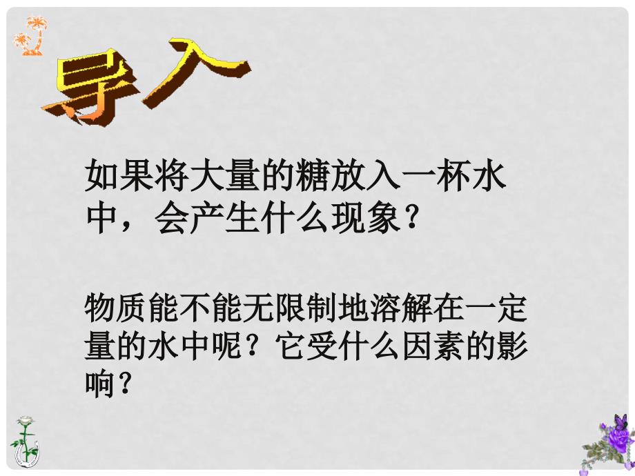 河南省濮阳市南乐县城关镇初级中学九年级化学下册 9.2 溶解度课件（1） 新人教版_第2页